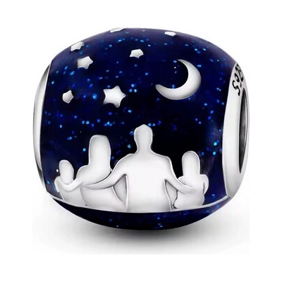 Prosperk Korálek na náramek rodina noční obloha S1606