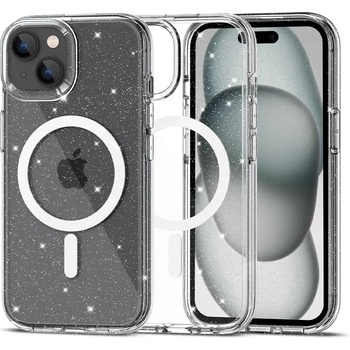 Tech-Protect Кейс Tech-Protect FlexAir Hybrid MagSafe за iPhone 15, прозрачен и блестящ (9490713936313)