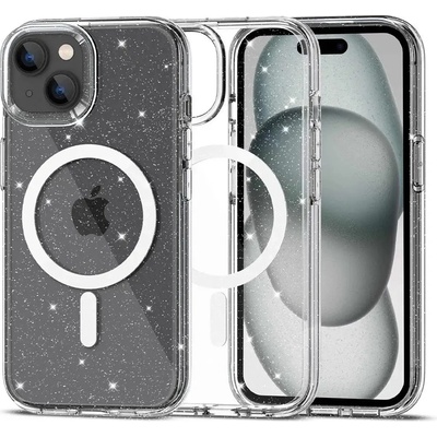 Tech-Protect Кейс Tech-Protect FlexAir Hybrid MagSafe за iPhone 15, прозрачен и блестящ (9490713936313)