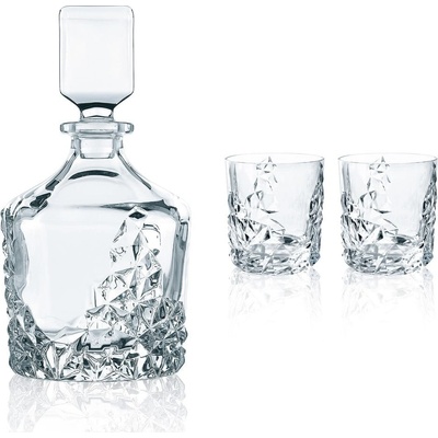 Nachtmann a Spiegelau Whisky Sculpture 1 karafa 750 ml a 2 whisky pohár 365 ml
