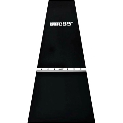 ONE80 Gumený koberec pred terč s drevenou hranicou hodu 62 cm, čierno-biely