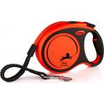 Nobby Автоматичен повод flexi xtreme ЛЕНТА l черно-оранжев 8 м - 55 кг - 03460