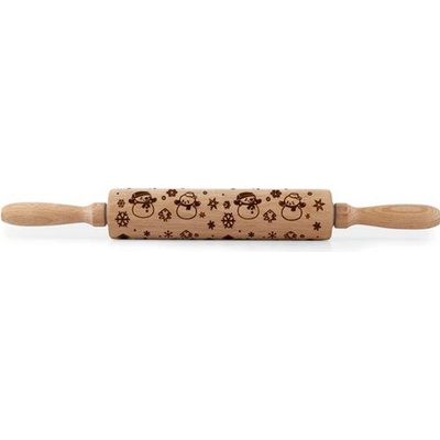 Dřevěný váleček se vzorem TORO 19cm sněhulák
