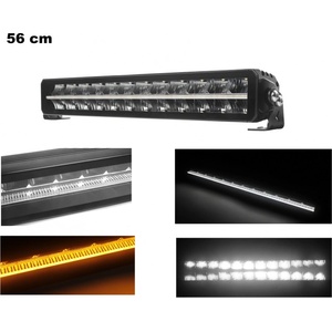  56 cm / 22 Инча 12V - 24V Led Bar Лед Бар Пиано дизайн Диоден Прожектор Супер Мощен Бяла и Оранжева Светлина Габарит Мъг