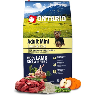 Ontario Adult Mini Lamb & Rice 6,5 kg