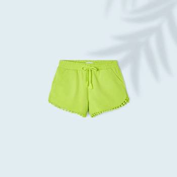 Image 1 of Mayoral Basic трикотажни къси панталони за момиче в цвят лайм Mayoral