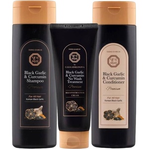 Doori Black Garlic & Curcumin Комплект - Шампоан, Балсам и Реконструктор, 3 х 200 ml - baby