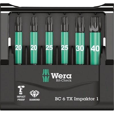 sada šroubovacích bitů Bit-Check 6 TX Impaktor 1 Wera 057693