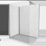 Mexen Kioto душ стена Walk-in 135 x 120 cm, прозрачен, четка в оръжейно сиво - 800-135-212-66-00-120 (800-135-212-66-00-120)