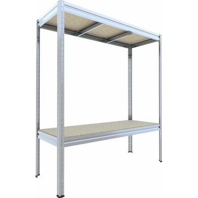 Biedrax Velký regál do sklepa 60 x 160 x 180 cm, pozink, 2 police OSB 15 mm, nosnost 400 kg na polici