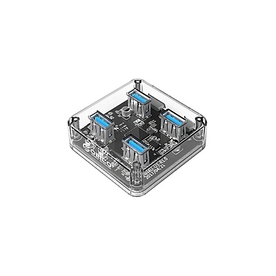 ORICO хъб USB3.0 HUB 4 port transparent, 1m cable - MH4U-U3-03-CR (MH4U-U3-10-CR)