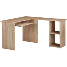 Wohnling Brüxxi Rohový písací stôl Buero, 140 cm, dub Sonoma