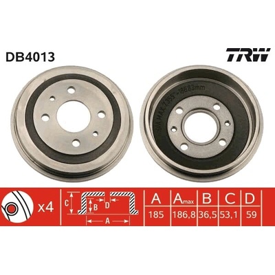 Brzdový bubon TRW DB4013
