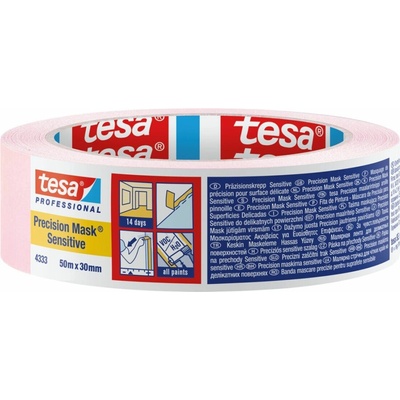 Tesa 4333 maskovacia páska na presné okraje 30 mm x 50 m ružová