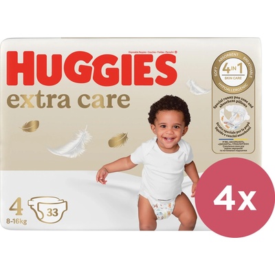 HUGGIES Extra Care 4 8-14 kg 4x 33 ks