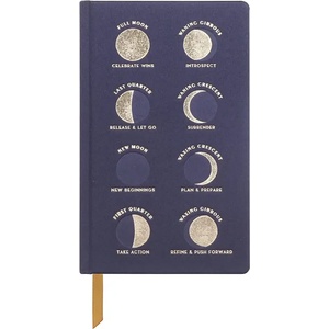 Designworks Тефтер Charcoal Moon Phases, 13 x 21 cm
