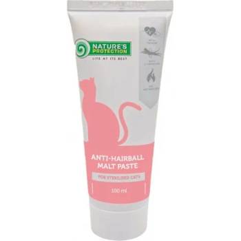 AKVATERA Nature's Protection Anti hairball Malt paste - малцова паста против космени топки, за кастрирани котки, Литва - 100 мл