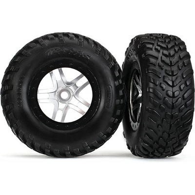 Traxxas koleso 2.2/3.0" disk SCT Split-Spoke strieborný-čierny pneu SCT S1 2