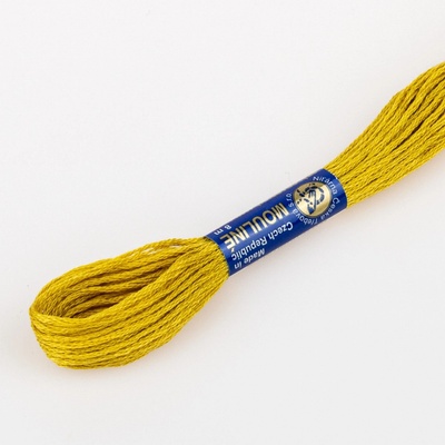 Niťárna Vyšívací příze MOULINE / MULINKA 1162 žlutá, jednobarevná, 2g/8m
