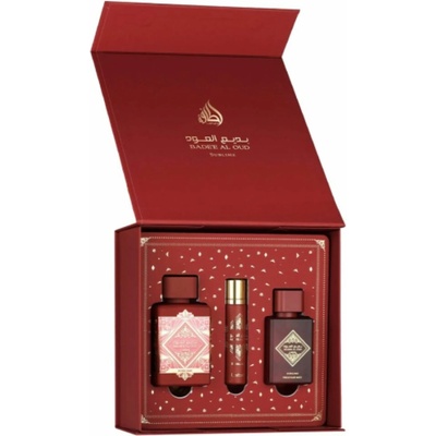Lattafa Badee Al Oud SUBLIME GIFTSET sada parfému 100 ml a 12 ml s 50 ml vlasovým mist-om