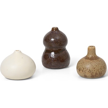 ferm LIVING Ваза KOMO, комплект от 3 бр. , керамика с глазура, ферма LIVING (FERM1104265365)