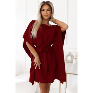 Numoco Широка рокля в бордо 287-34nmc-2404 - Бордо, размер l/xl