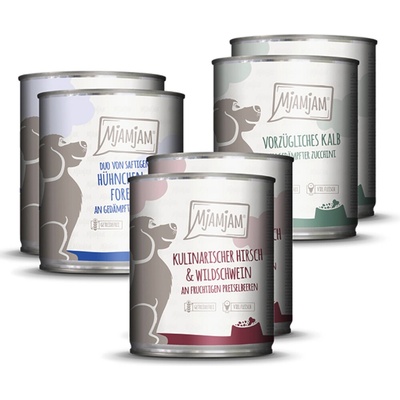 MjAMjAM Adult Dog mix I 3 druhy 6 × 800 g