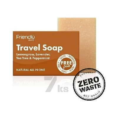 Friendly Soap přírodní mýdlo na tělo i vlasy na cestování 7 x 95 g zero waste balení