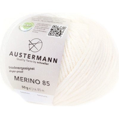 Pletací příze Austermann Merino 85 EXP Barva: 01 WEISS