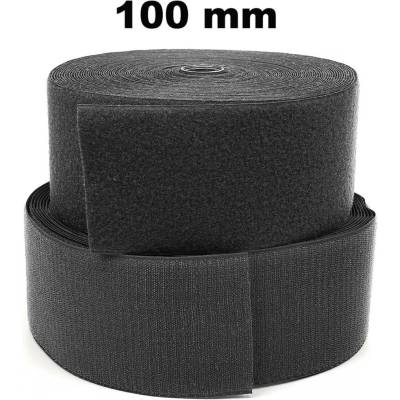 Pásek na suchý zip našívací Háček a Smyčka set barva grafitová 100 mm x 25 bm