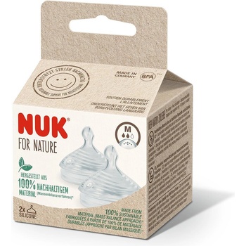Nuk for NATURE биберон за храна силикон 0+ М, 2бр. Softer (10124026)