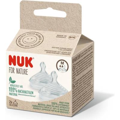 Nuk for NATURE биберон за храна силикон 0+ М, 2бр. Softer (10124026)