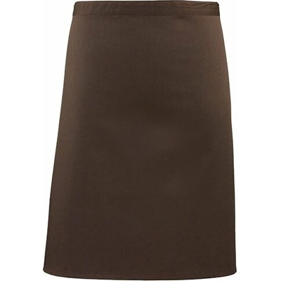 Premier Workwear Pracovní zástěra středně dlouhá PR151 Brown Pantone 476 70x50cm
