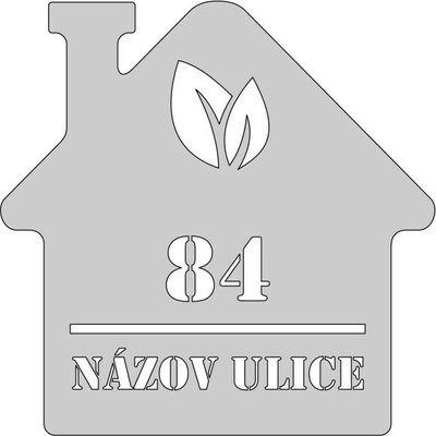 Domové číslo, vzor 002, bez povrchovej úpravy
