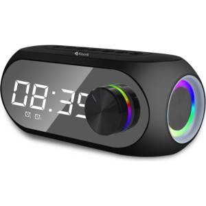 Kisonli Тонколона Kisonli LP-2S, Bluetooth, Часовник, SD, FM, AUX, RGB, Черен - 22280 Будилник