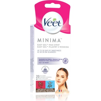 Veet Minima Hypoallergenic восъчни ленти за епилация за лице 20 бр