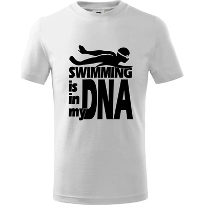 Swimming is in my DNA tričko detské biela