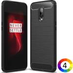 OnePlus 6T Удароустойчив Carbon Fiber Калъф и Протектор