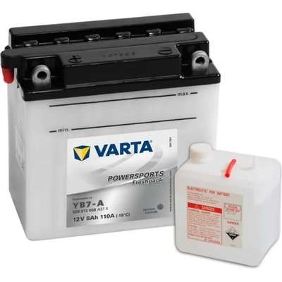 VARTA Powersports Freshpack 12V 8Ah left+ YB7-A 508013008A514