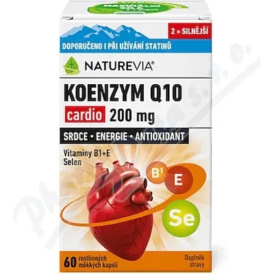 NatureVia Koenzym Q10 cardio 200mg 60 kapsúl