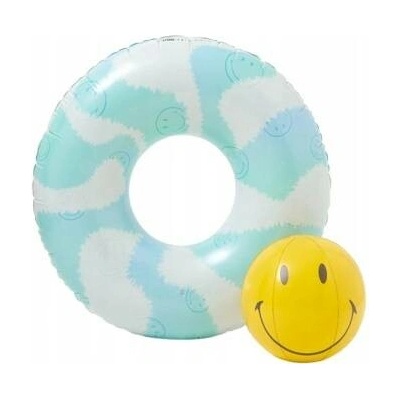 Set nafukovacího kruhu a míče Sunnylife Smiley
