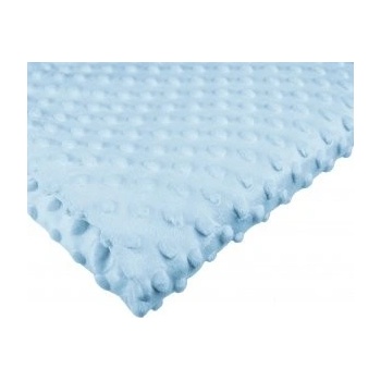 Látka Minky vzor bodky, farba sv. modrá