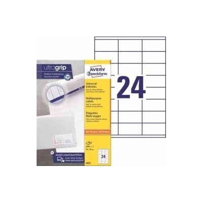 AVERY Zweckform univerzálne etikety, 70 x 35 mm - biele