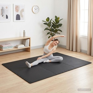 vidaXL Мокети 40 бр. Черно 14, 4 м2 EVA Пяна (42040724)