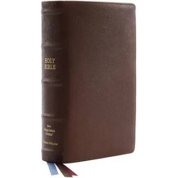 Image 1 of Nkjv, Single-Column Reference Bible, Premium Goatskin Leather, Brown, Premier Collection, Comfort Print
