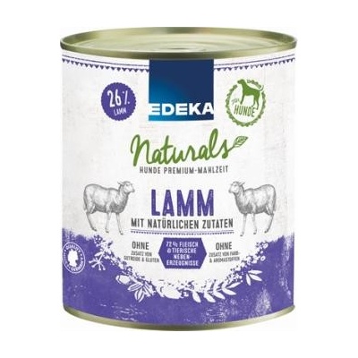 Edeka Naturals Premium Adult s vysokým podílem masa jehněčí 800 g