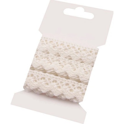 Bavlněná krajka paličkovaná šíře 15 mm Varianta: 6 krémová světlá, Balení: 1 karta – Zboží Mobilmania