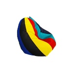 PUFRELAX Пуф, круша, 320л. , Nirvana Grande - Panama Mozaic, Водоустойчив, Перящ се калъф, Пълнеж от Полистиролни перли, цвят според складовата наличност, 8164 (PUF-G-NGR-PEX-MZC) - topmarket
