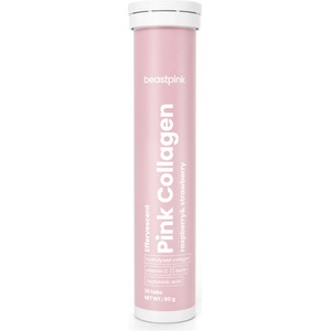 GymBeam BeastPink Ефервесцентен розов колаген 20 табл ягода с малина
