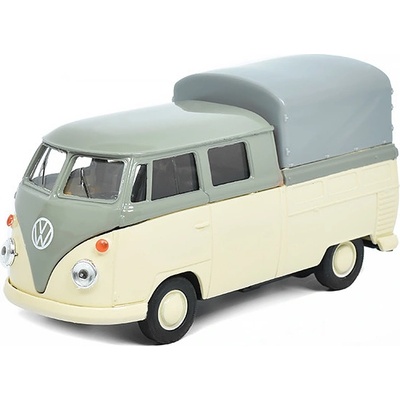 Welly Volkswagen T1 Double Cabin Pick Up béžová/khaki 1:32